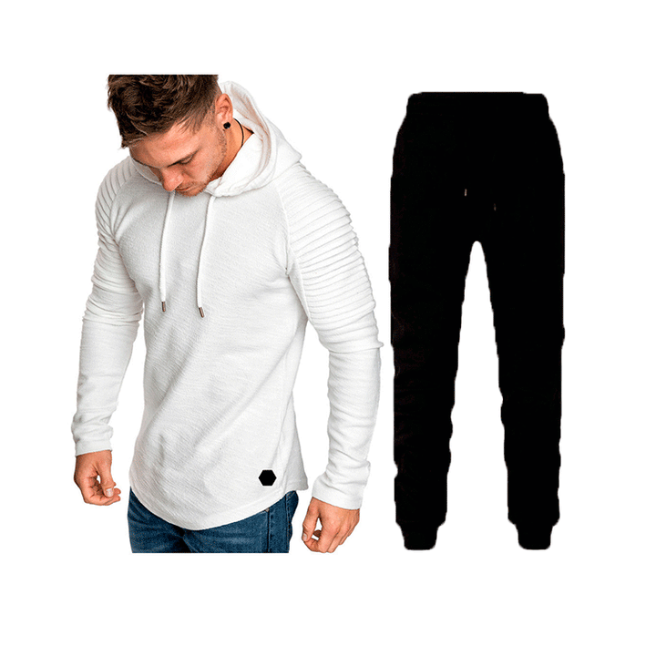 Herren Sportliches Hoodie- und Jogginghose-Set mit strukturiertem Design Echoarchiv