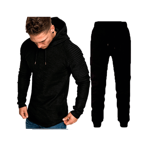 Herren Sportliches Hoodie- und Jogginghose-Set mit strukturiertem Design Echoarchiv