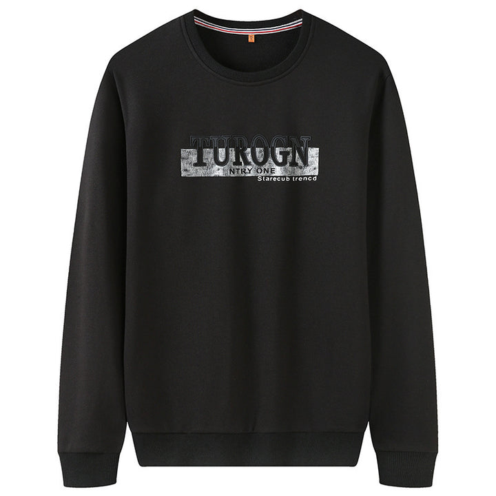 Herren Sweatshirt mit Rundhals, Logoprint und gerippten Bündchen Echo Archiv