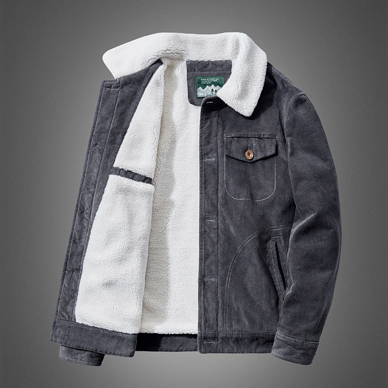 Herren Komfortable Cordjacke mit Teddyfutter Echo Archiv