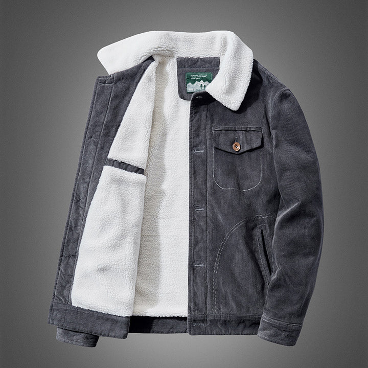 Herren Komfortable Cordjacke mit Teddyfutter Echo Archiv