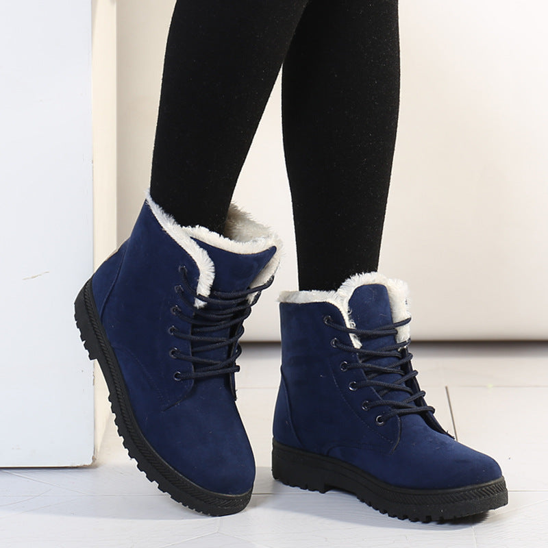 Damen Gefütterte Schnür-Ankleboots mit Teddyfutter und robuster Lug-Sohle Echoarchiv