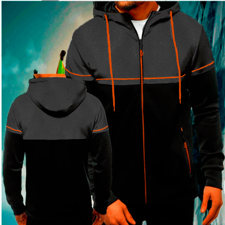 Herren Sportliche Kapuzenjacke mit innovativem Design und atmungsaktiven Einsätzen Echoarchiv