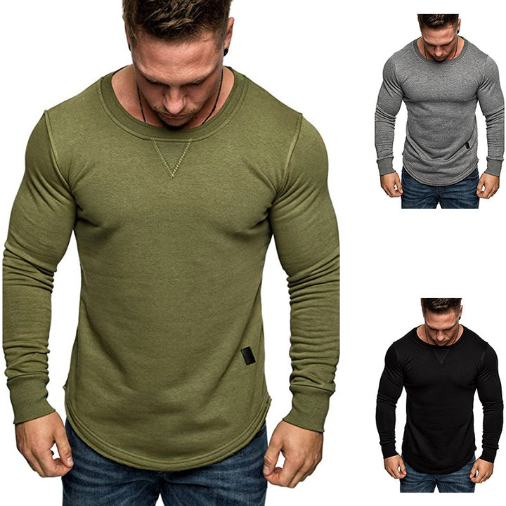 Herren Langarm-T-Shirt mit strukturiertem Design und sportlichem Schnitt Echoarchiv