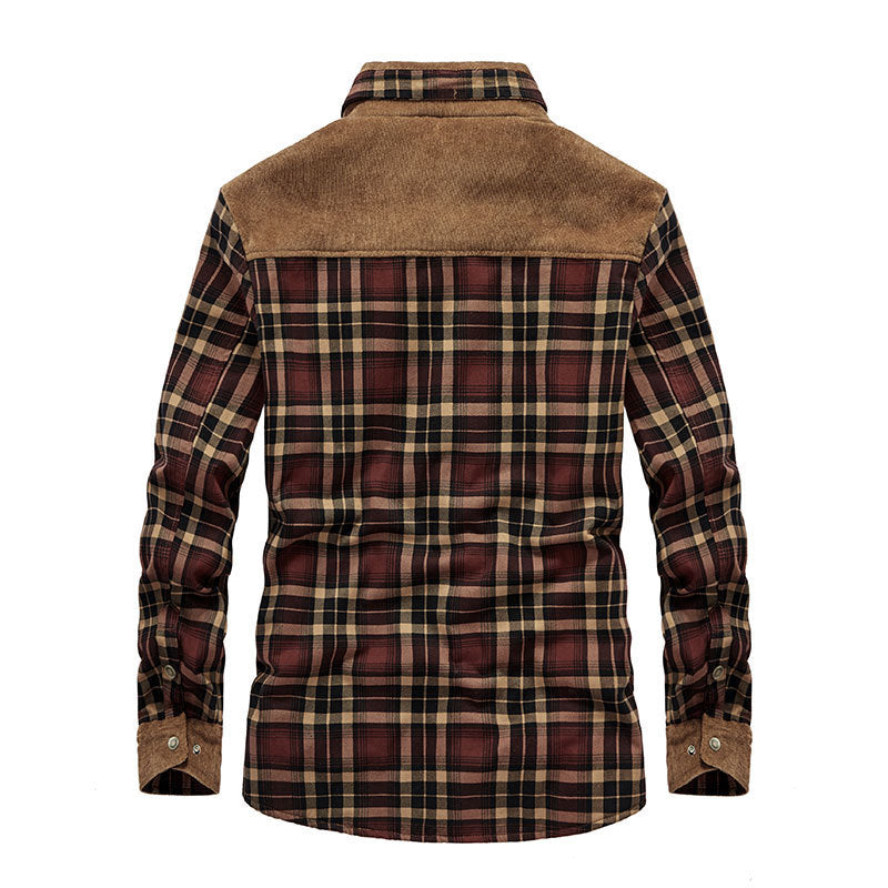 Herren Karierte Flanelljacke mit Teddyfutter Echo Archiv