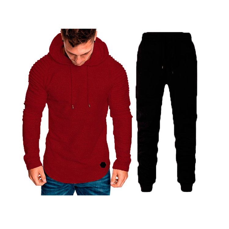 Herren Sportliches Hoodie- und Jogginghose-Set mit strukturiertem Design Echoarchiv