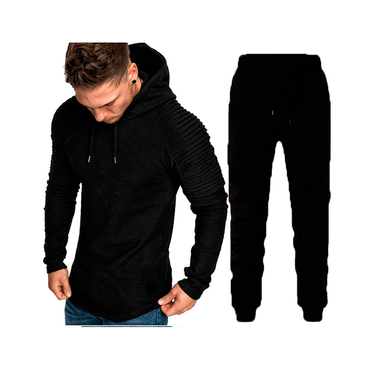Herren Sportliches Hoodie- und Jogginghose-Set mit strukturiertem Design Echoarchiv