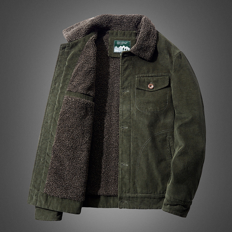 Herren Komfortable Cordjacke mit Teddyfutter Echo Archiv