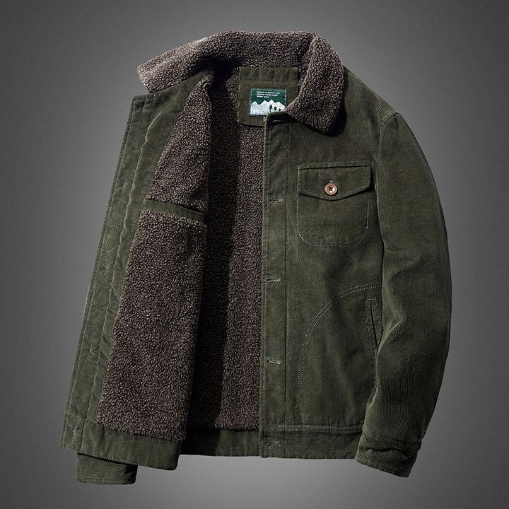 Herren Komfortable Cordjacke mit Teddyfutter Echo Archiv