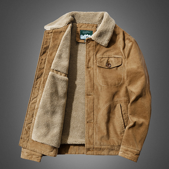 Herren Komfortable Cordjacke mit Teddyfutter Echo Archiv
