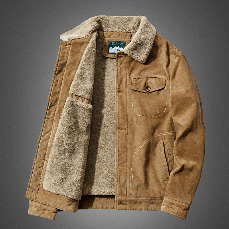 Herren Komfortable Cordjacke mit Teddyfutter Echo Archiv