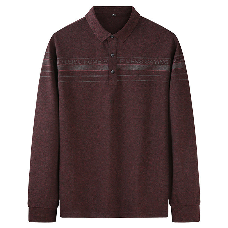 Herren Langarm-Poloshirt aus Feinstrick mit Hemdkragen, Knopfleiste und Jacquardstreifen Echo Archiv