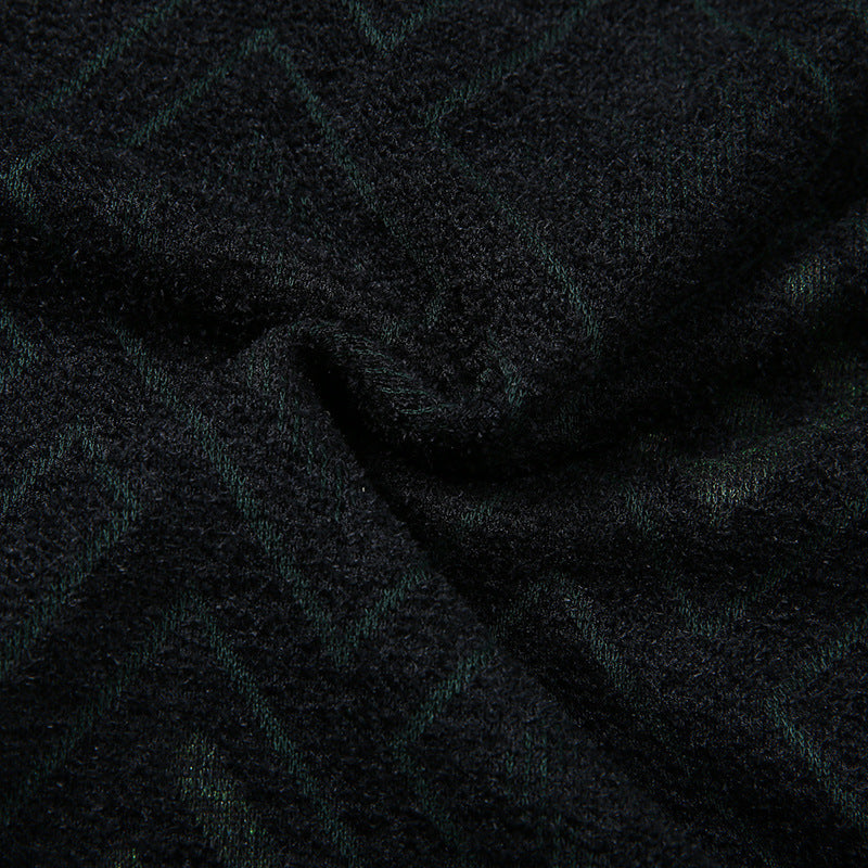 Herren Rauten-Jacquard Rundhalspullover aus feinem Strick Echoarchiv