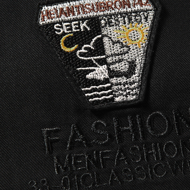 Herren vielseitige Bomberjacke mit bestickten Patches Echoarchiv