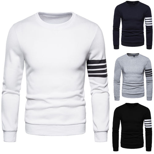 Herren modischer Sweatshirt mit sportlichem Streifen-Design Echoarchiv