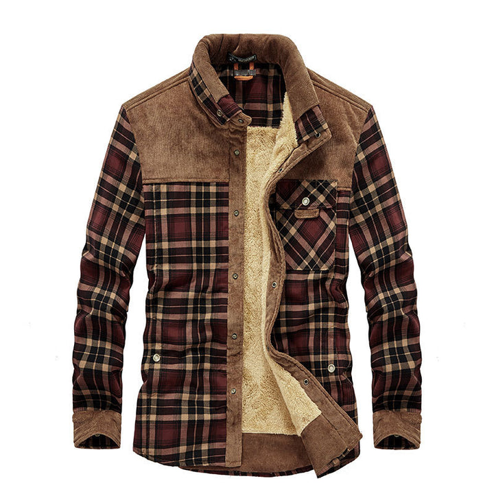 Herren Karierte Flanelljacke mit Teddyfutter Echo Archiv