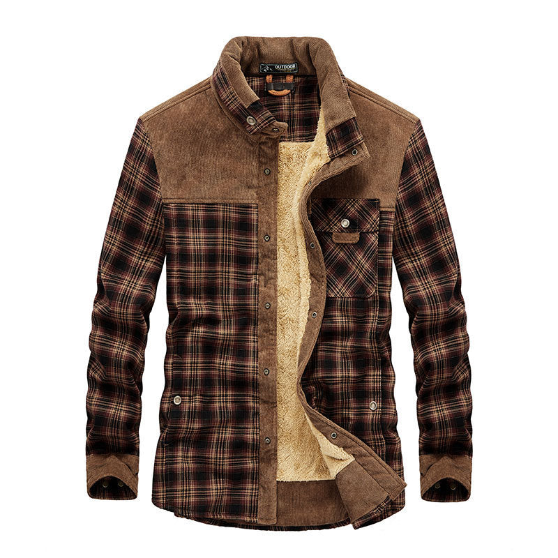 Herren Karierte Flanelljacke mit Teddyfutter Echo Archiv