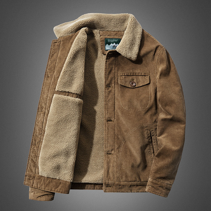 Herren Komfortable Cordjacke mit Teddyfutter Echo Archiv