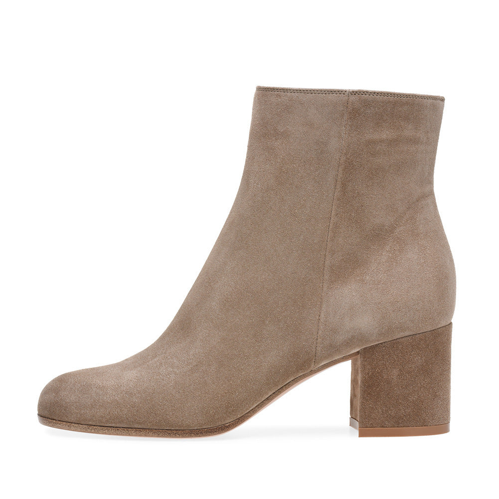 Echoarchiv | Damen Chunky Heel Rund-Toe Mittel-Hügel Stiefel