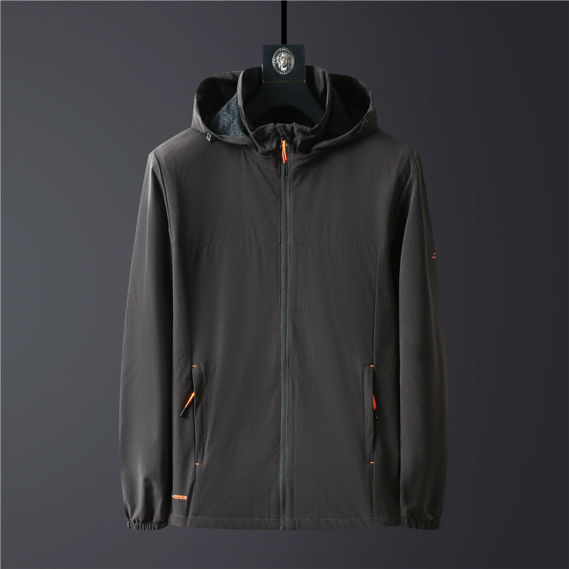Herren Ultraleichte atmungsaktive Softshell-Funktionsjacke mit Kapuze und elastischen Bündchen Echo Archiv