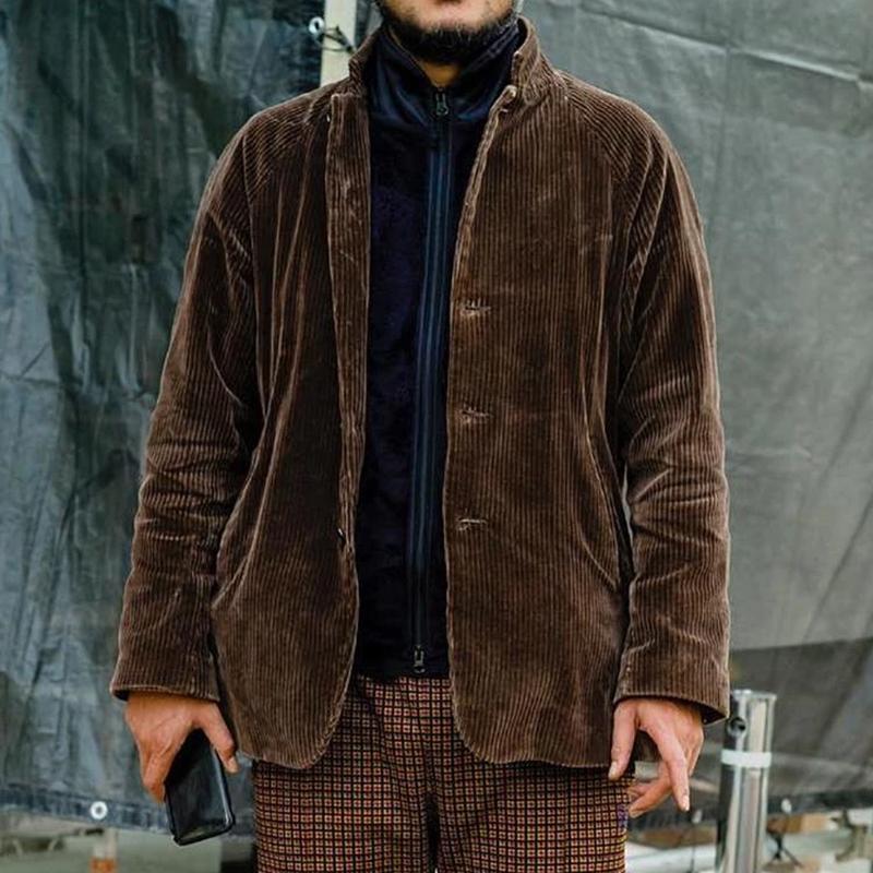 Herren modische Kordjacke mit strukturiertem Design Echoarchiv