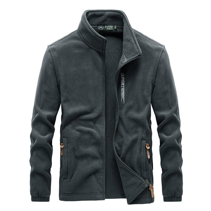 Herren thermoregulierende Fleece‑Blousonjacke mit Sherpa‑Innenfutter und Stehkragen Echoarchiv