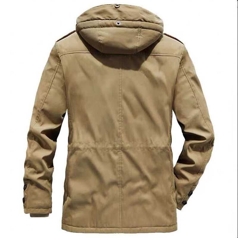 Herren multifunktionale Outdoor-Jacke mit gefüttertem Innenbereich und verstellbarem Kapuzendesign Echoarchiv