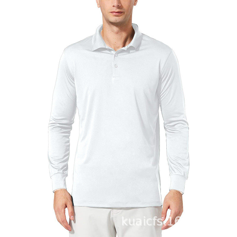 Herren Langarm-Polohemd mit atmungsaktivem Stoff und elegantem Kragen Echoarchiv