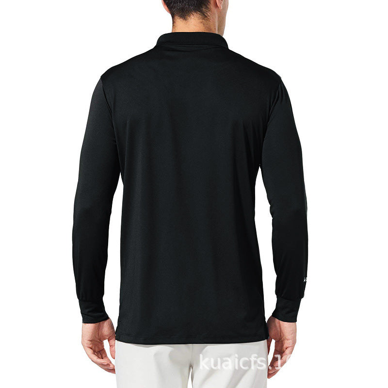 Herren Langarm-Polohemd mit atmungsaktivem Stoff und elegantem Kragen Echoarchiv