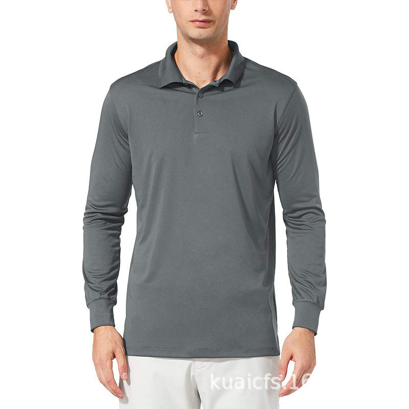 Herren Langarm-Polohemd mit atmungsaktivem Stoff und elegantem Kragen Echoarchiv