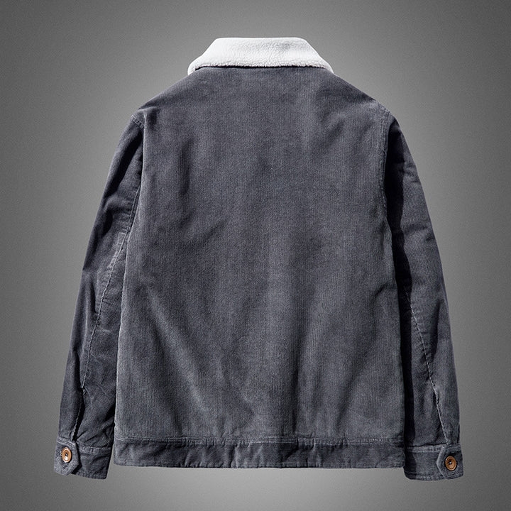 Herren Rustikale Cordjacke mit Teddyfutter Echo Archiv