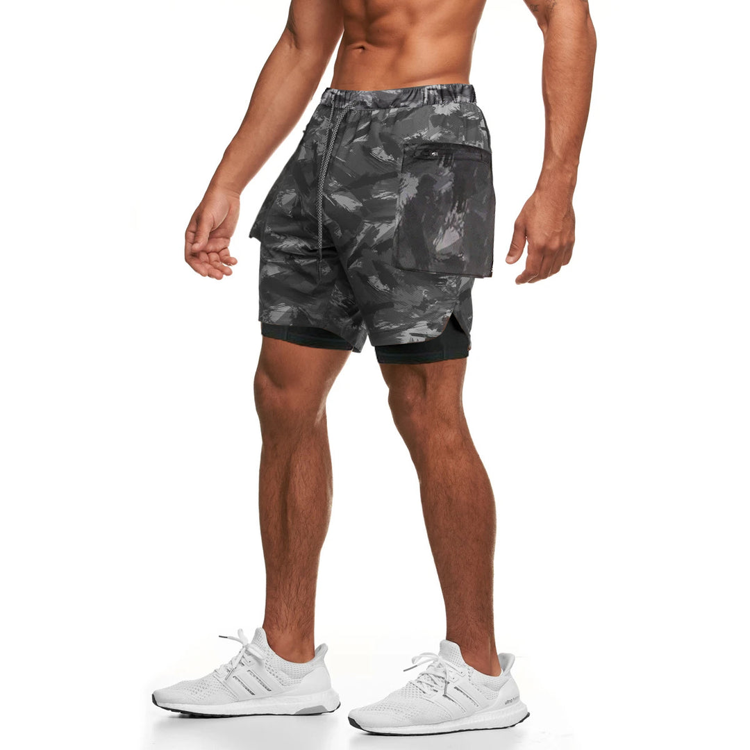 Herren Funktionsshorts mit atmungsaktivem Innenfutter und seitlichen Reißverschlusstaschen Echoarchiv