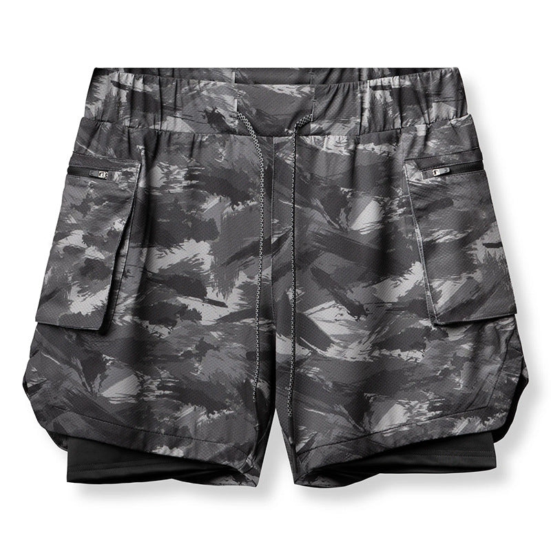 Herren Funktionsshorts mit atmungsaktivem Innenfutter und seitlichen Reißverschlusstaschen Echoarchiv