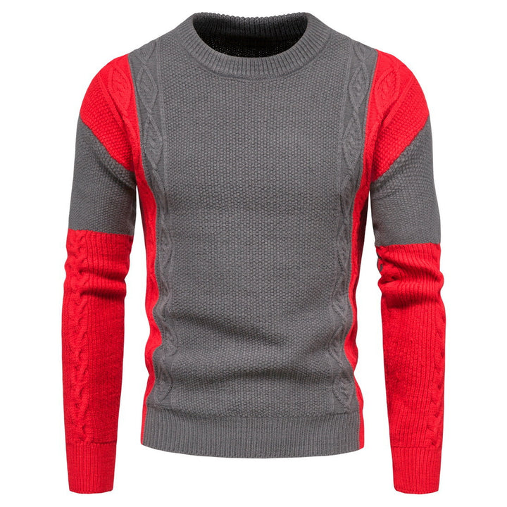 Herren modischer Strickpullover mit strukturiertem Design und einzigartigen Farbdetails Echoarchiv
