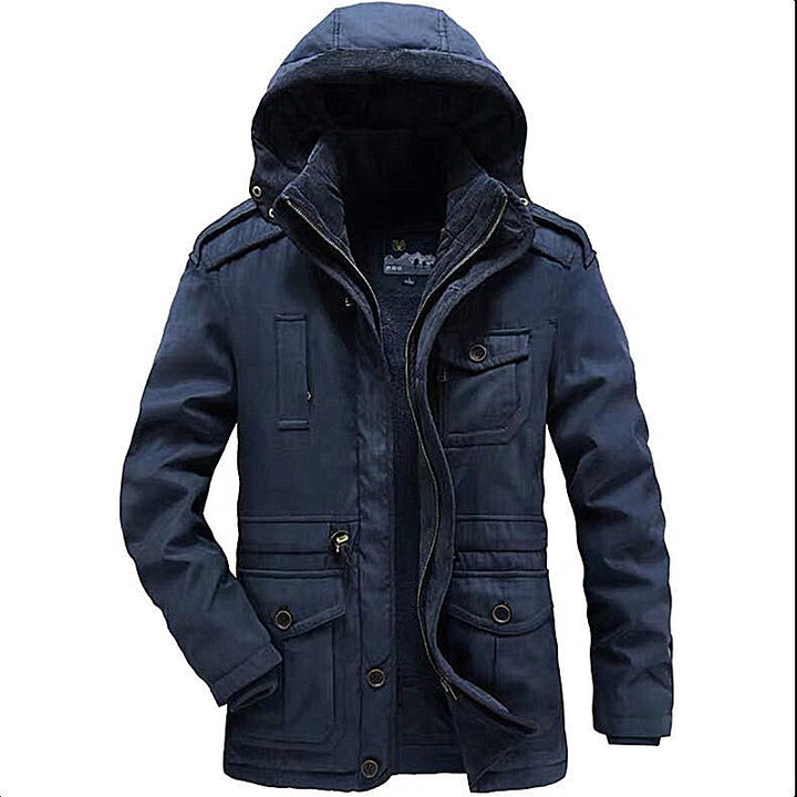 Herren multifunktionale Outdoor-Jacke mit gefüttertem Innenbereich und verstellbarem Kapuzendesign Echoarchiv