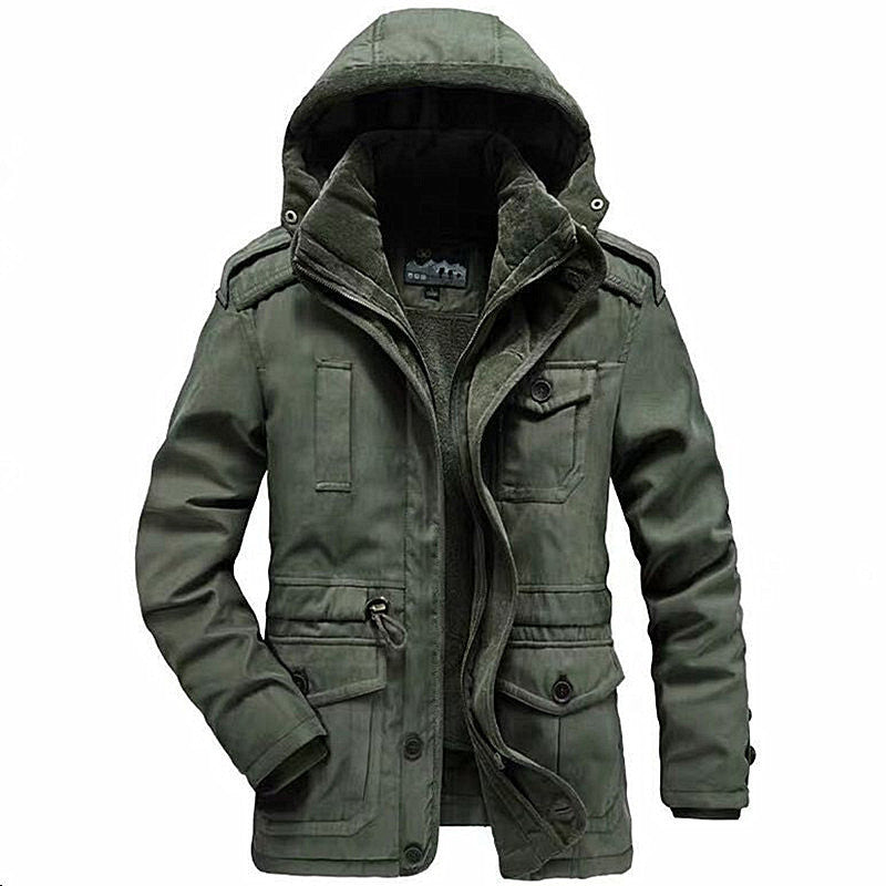 Herren multifunktionale Outdoor-Jacke mit gefüttertem Innenbereich und verstellbarem Kapuzendesign Echoarchiv