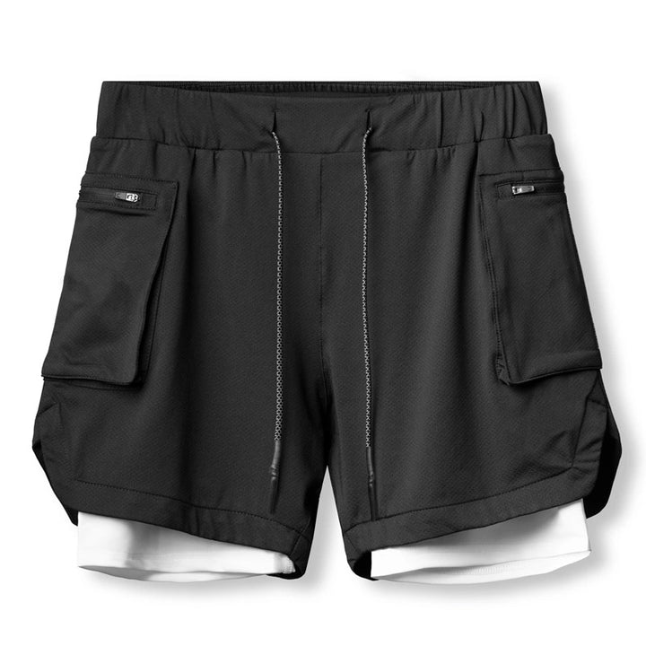 Herren Funktionsshorts mit atmungsaktivem Innenfutter und seitlichen Reißverschlusstaschen Echoarchiv