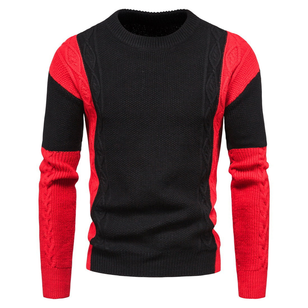 Herren modischer Strickpullover mit strukturiertem Design und einzigartigen Farbdetails Echoarchiv