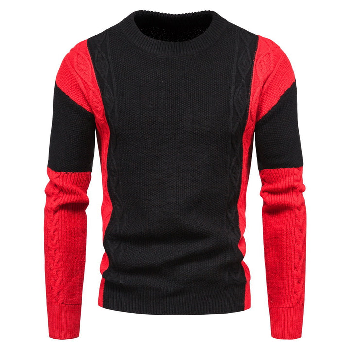 Herren modischer Strickpullover mit strukturiertem Design und einzigartigen Farbdetails Echoarchiv