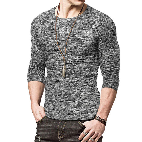 Herren Rundhals-Langarmshirt aus strukturiertem Jersey Echoarchiv