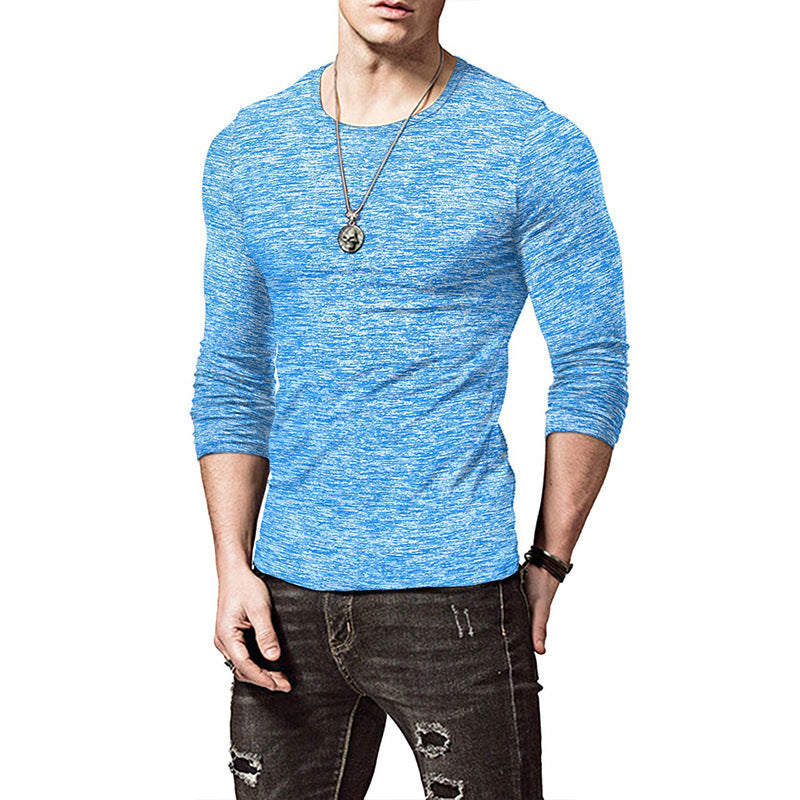 Herren Rundhals-Langarmshirt aus strukturiertem Jersey Echoarchiv