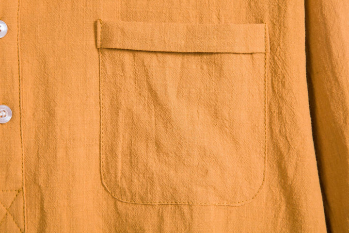 Herren Langarmhemd mit Stehkragen und praktischer Brusttasche Echoarchiv