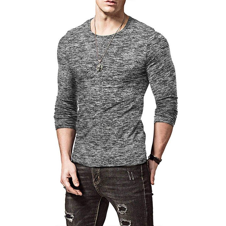 Herren Rundhals-Langarmshirt aus strukturiertem Jersey Echoarchiv