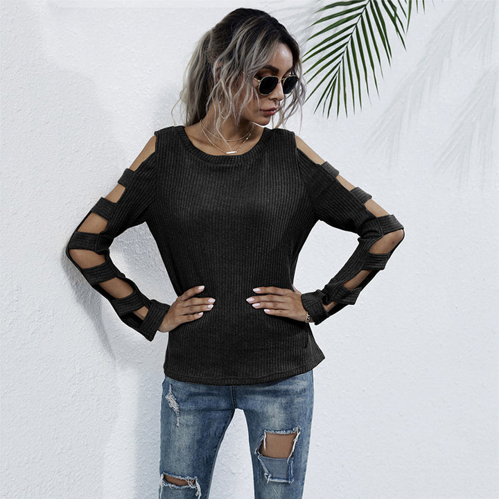 Damen Bequemer Pullover mit Cut-Out-Details Echo Archiv