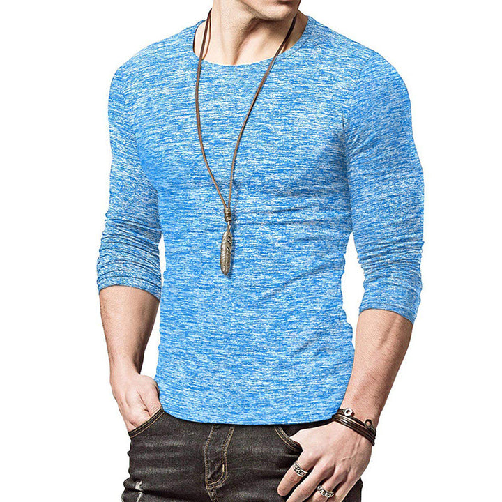 Herren Rundhals-Langarmshirt aus strukturiertem Jersey Echoarchiv