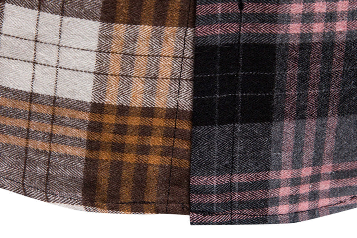 Herren Langarmhemd im kreativen Patchwork-Design Echoarchiv