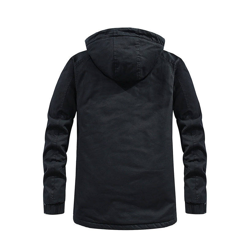 Herren gefütterter Parka mit Kapuze und weichem Teddyinnenfutter Echo Archiv