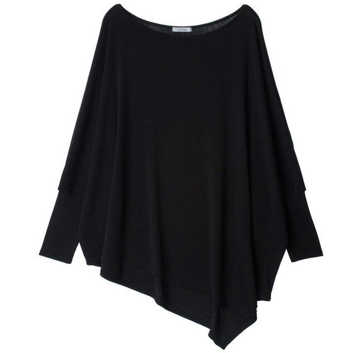 Damen Oversize-Tunika mit asymmetrischem Saum und langen Ärmeln Echoarchiv
