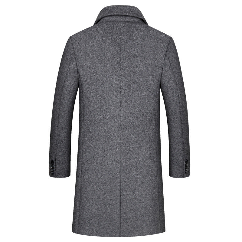 Herren Einreihiger Wollmix-Übermantel mit gesteppter Thermo-Innenjacke Echo Archiv