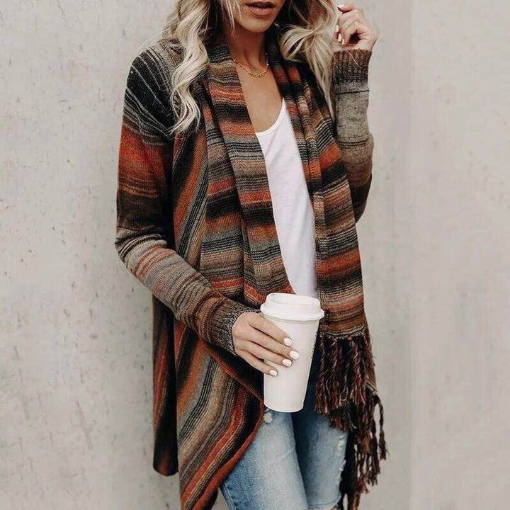 Echoarchiv | Damen Quaste Strickjacke Warm